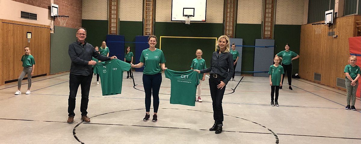 Die CET spendiert Shirts für’s Kinderturnen