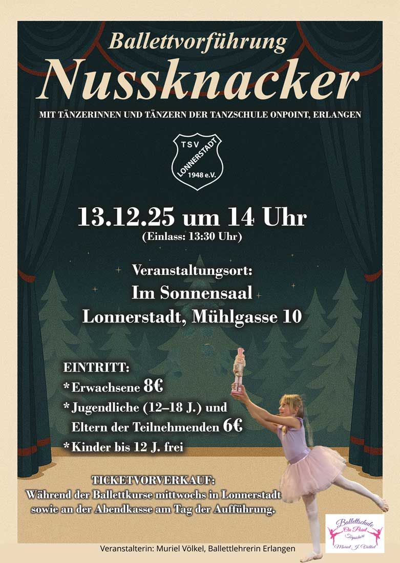 Ballettaufführung Nussknacker am 13.12.2025, TSV Lonnerstadt