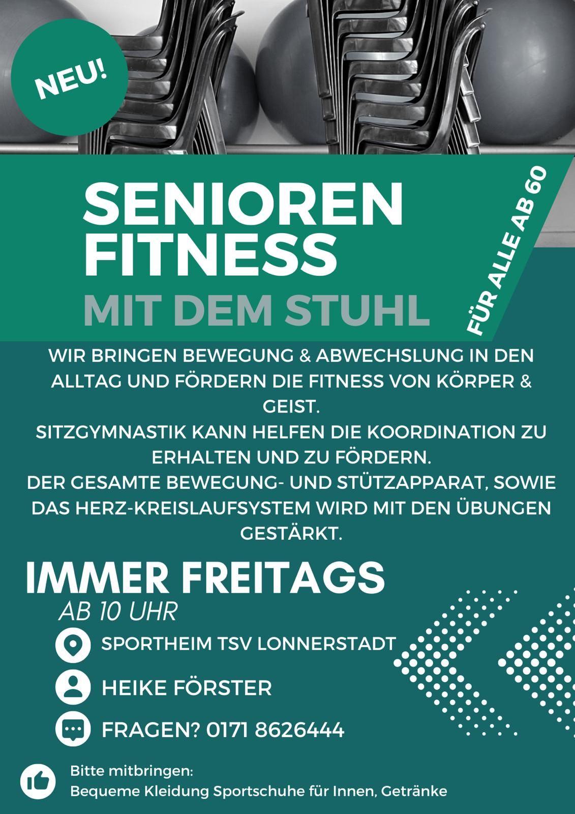 *NEU* – Senioren Fitness mit dem Stuhl