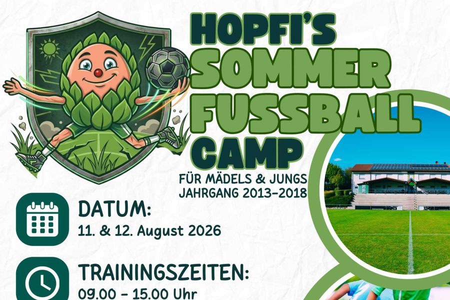 Hopfi’s Sommer Fußballcamp 2026 beim TSV Lonnerstadt